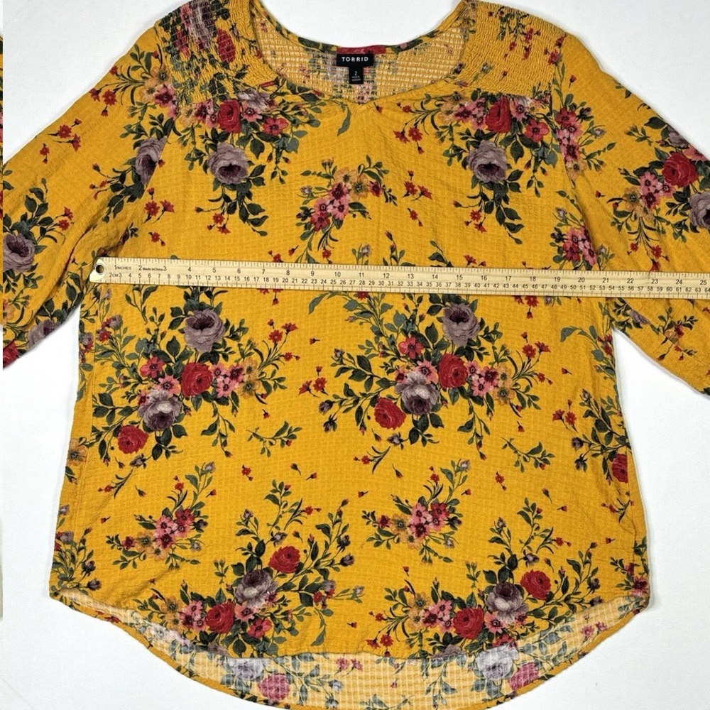 Torrid Yellow Floral Blouse - Picture 8 of 10